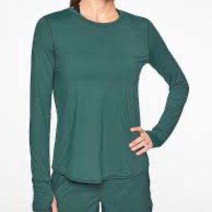 Athleta Sunlover UPF Tulip Back Shirt Long Sleeve